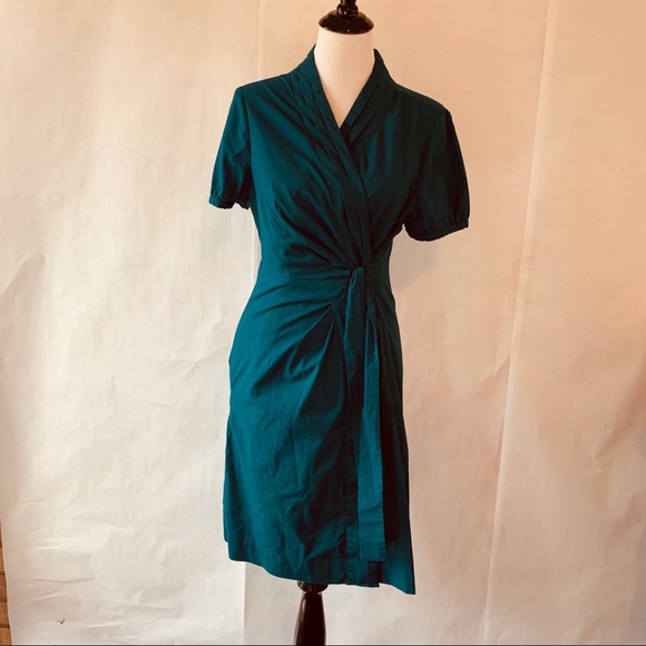 The Limited Blue Wrap Tied Dress 12 - Picture 3 of 8